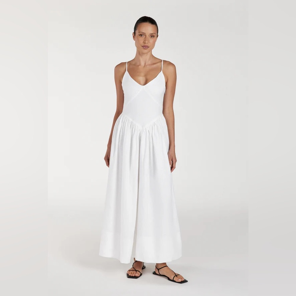 DISSH Lexi White Linen Dress